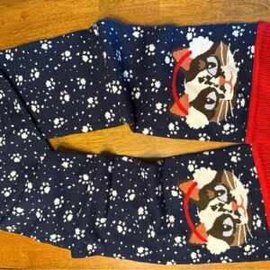 Lands' End Navy Cat Print Scarf